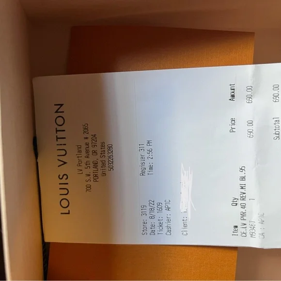 LOUIS VUITTON BELT , vachetta leather - Picture 6 of 7